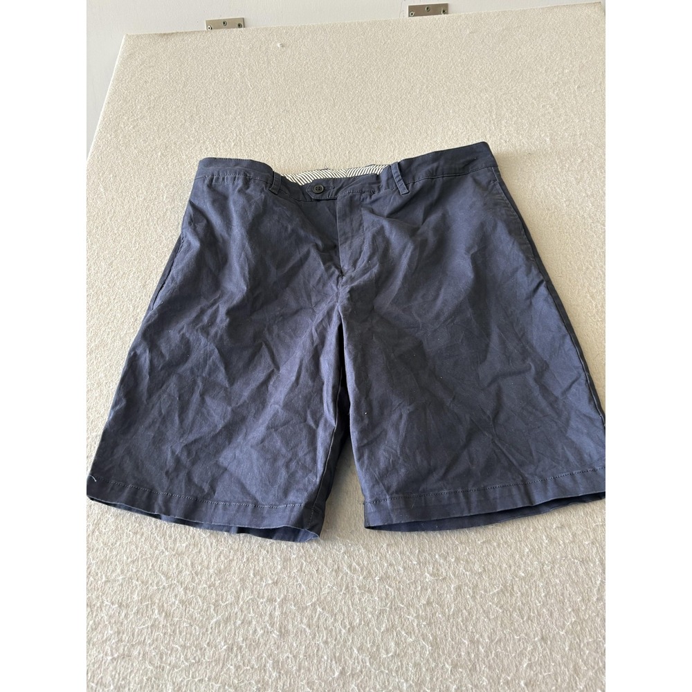 Southern Pines Shorts Mens 36 Blue 10 In Inseam Chino Flat Front Casual Summer‎